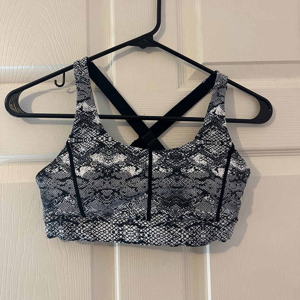ZYIA Monochrome Snake Print Sports Bra